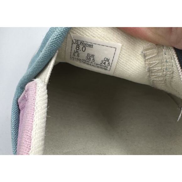 Vans woman's 8.0 Baby blue pink red 751505 slip on old skool used nice - Picture 7 of 7